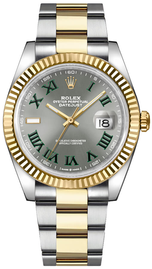 ROLEX Datejust 41 Fluted Bezel Yellow Gold & Steel Men'S Watch 126333-0019 1