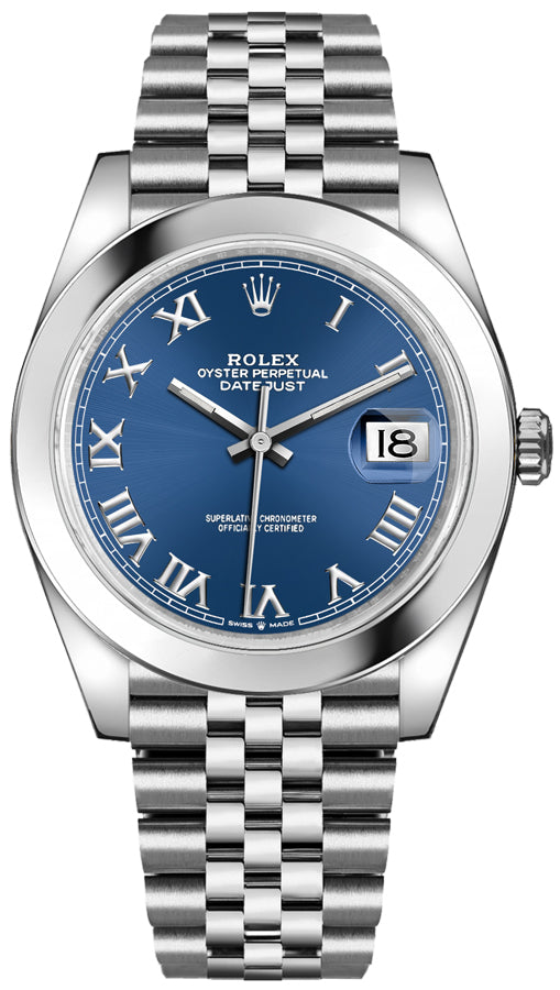 ROLEX Datejust 41 Blue Dial Jubilee Bracelet Men'S Watch 126300-0018 1
