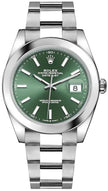 ROLEX Datejust 41 Mint Green Dial Smooth Bezel Men'S Watch 126300-0019 1