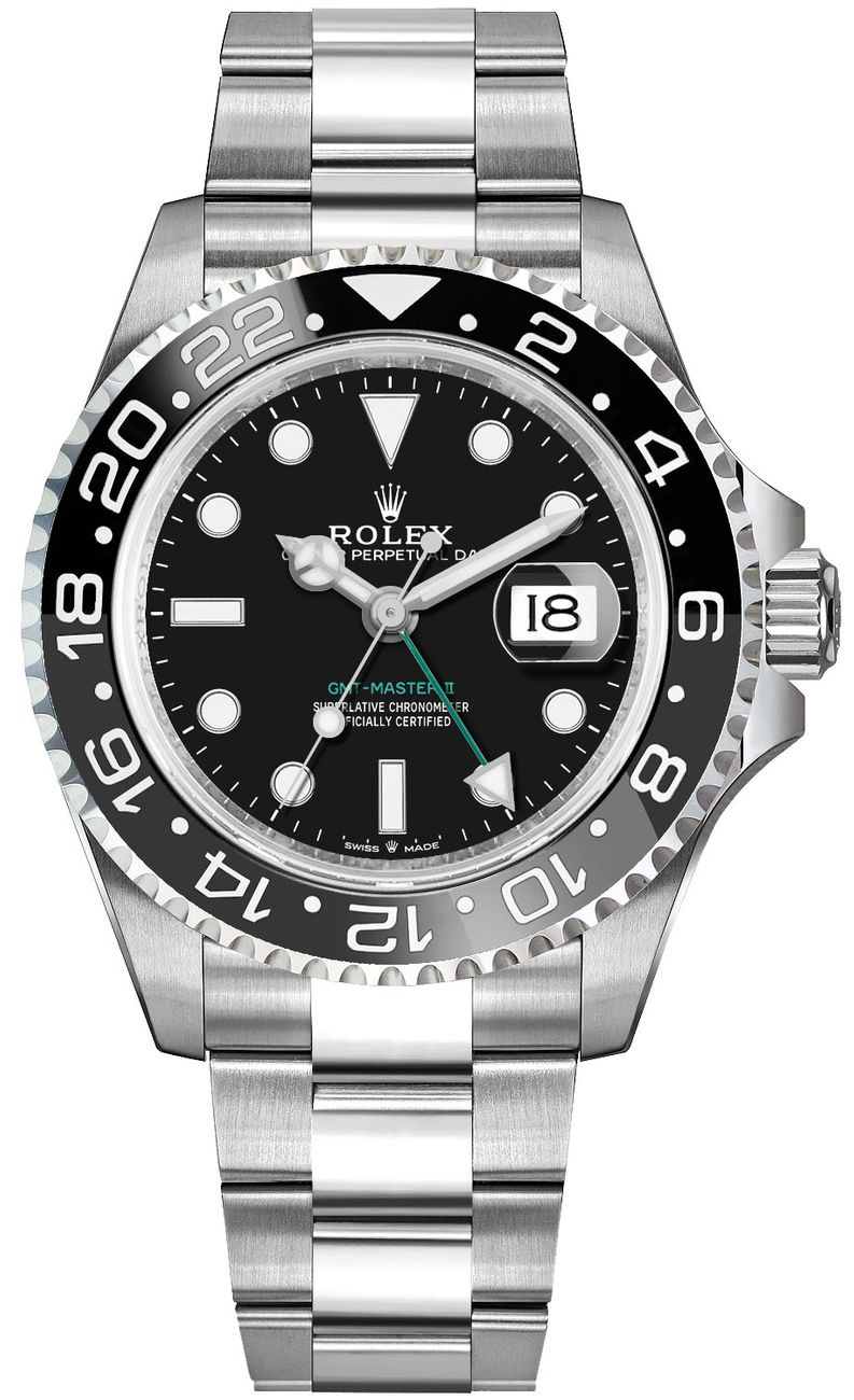 ROLEX Gmt-Master Ii Black & Grey Ceramic Bezel Men'S Watch 126710Grnr-0004 1