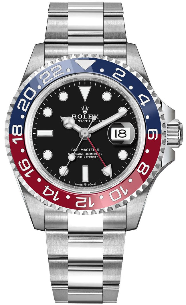 ROLEX Gmt-Master Ii Pepsi Black Dial Men'S Luxury Watch 126710Blro-0002 1