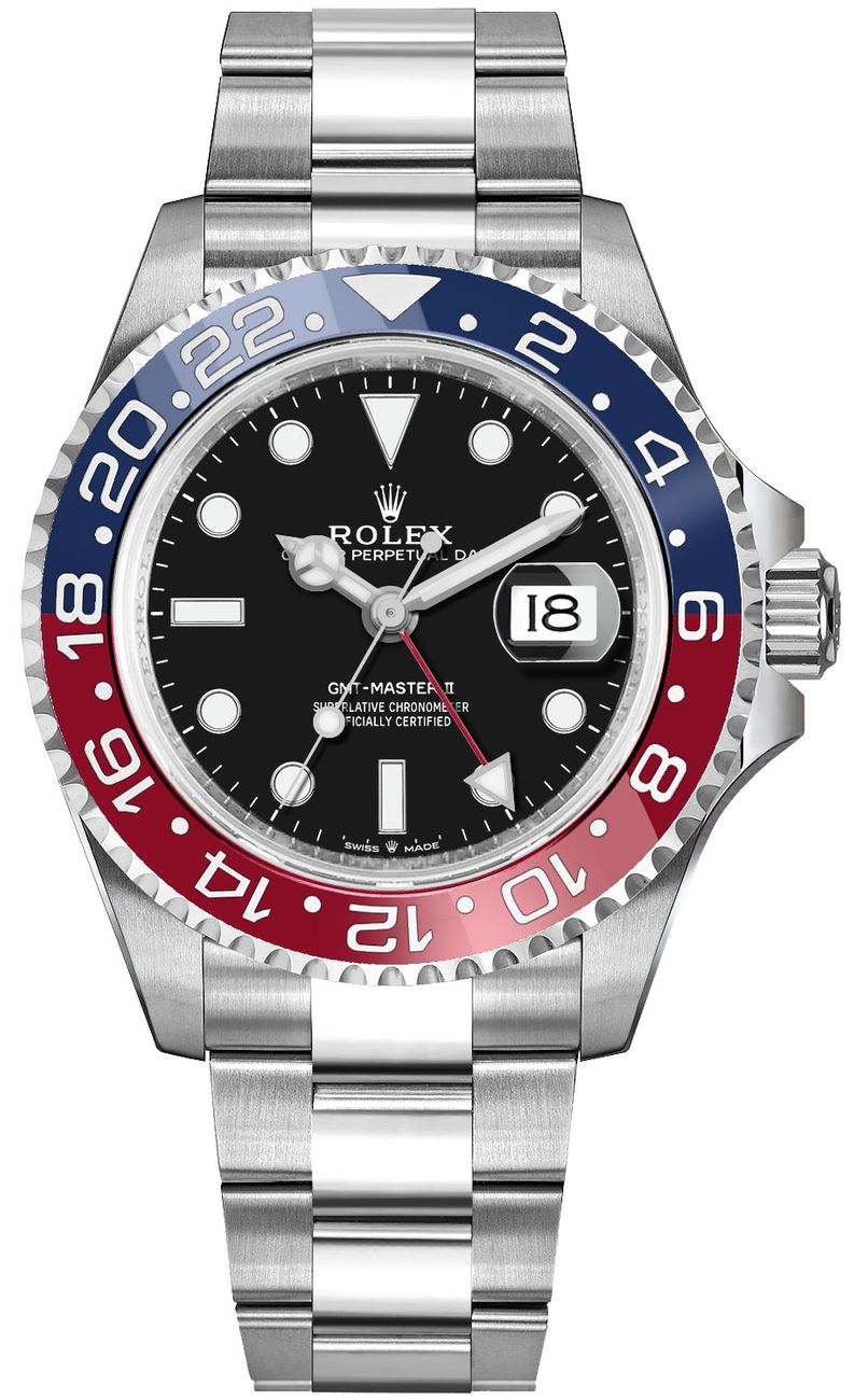 ROLEX Gmt-Master Ii Pepsi Oystersteel Men'S Luxury Watch 126710Blro-0002 1
