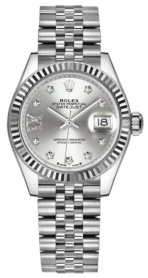 ROLEX Lady-Datejust 28 White Gold Fluted Bezel Women'S Watch 279174-0021 1