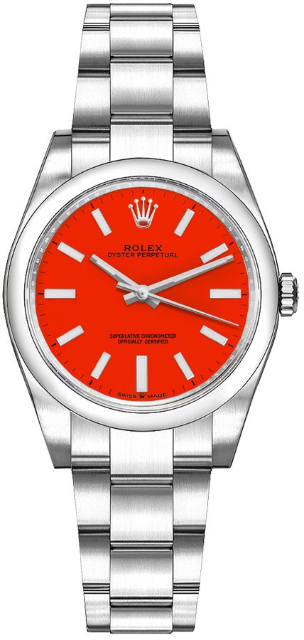 ROLEX Oyster Perpetual 31 Coral Red Dial Women'S Watch 277200-0008 1