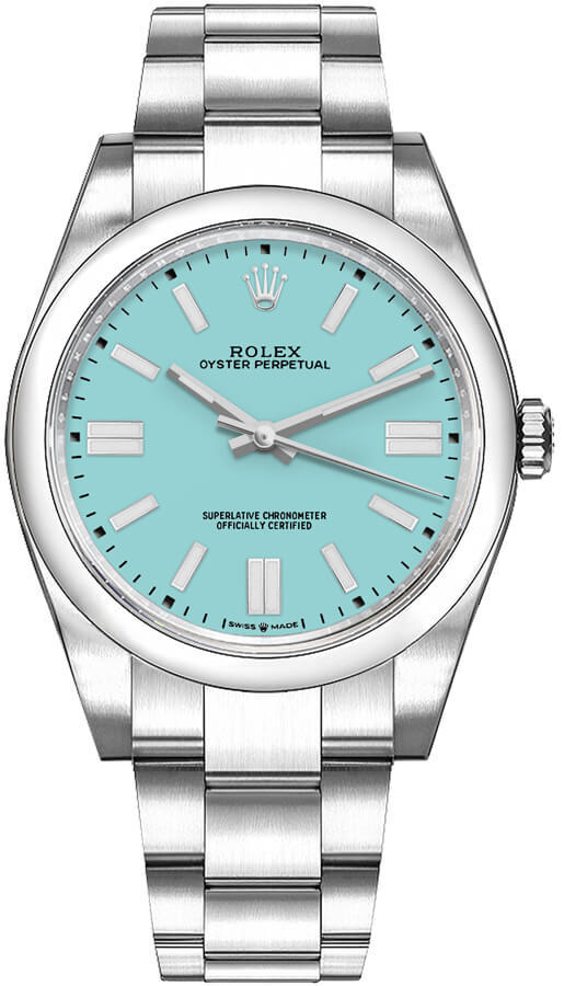 ROLEX Oyster Perpetual 41 Turquoise Blue Men'S Watch 124300-0006 1