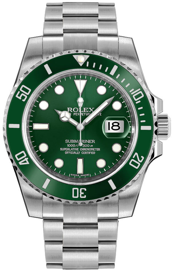 ROLEX Submariner Date Green Dial Oystersteel Men'S Watch 116610Lv-0002 1