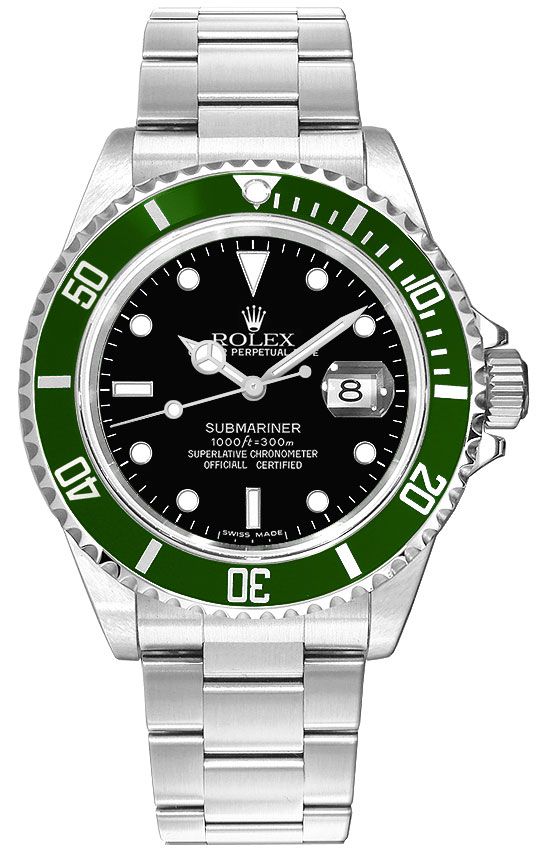 ROLEX Submariner Date Green Aluminum Bezel Men'S Luxury Watch 16610Lv 1