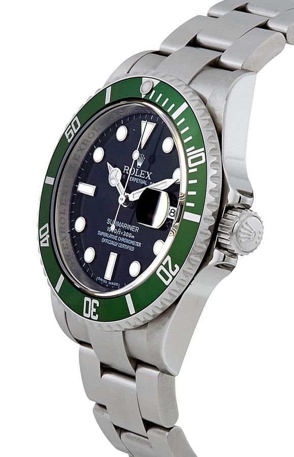 ROLEX Submariner Date Stainless Steel Kermit Black Dial Men'S Watch 16610Lv 2