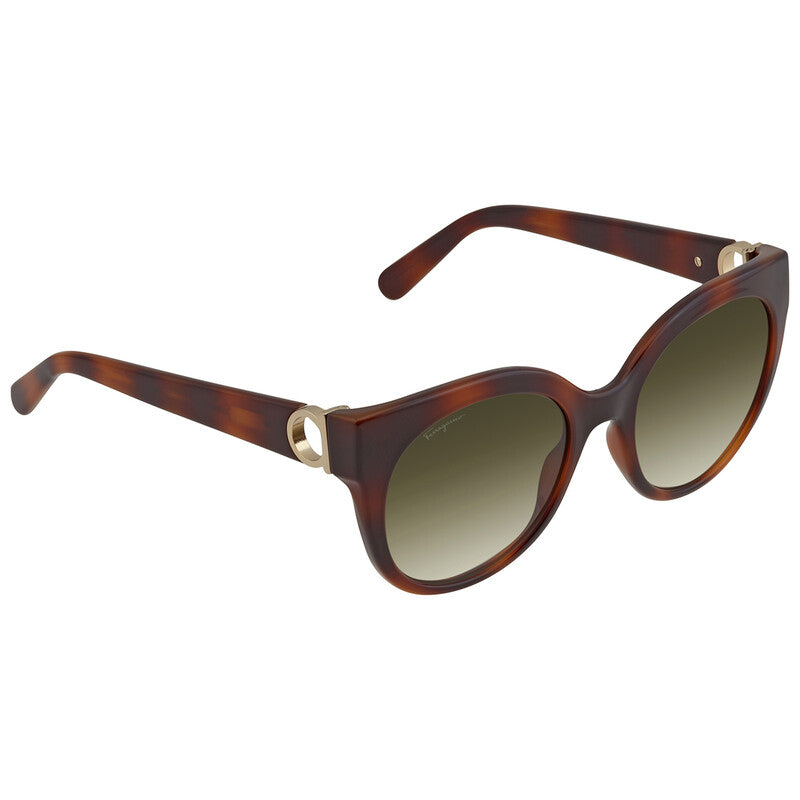 FERRAGAMO Salvatore Green Cat Eye Ladies Sunglasses SF1031S 214 53