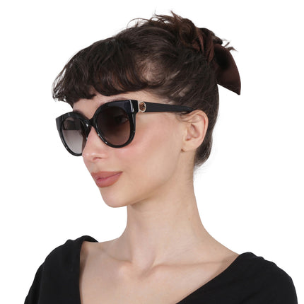 FERRAGAMO  Salvatore Grey Cat Eye Ladies Sunglasses SF1031S 001 53