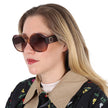 [At India] FERRAGAMO Grey Gradient Oval Ladies Sunglasses SF943S 212 60