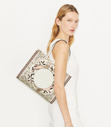 TORY BURCH Small Ella Printed Tote - Pink Cockatoo