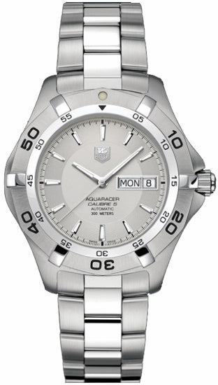 TAG HEUER Aquaracer 2000 Day Date Silver Dial Men'S Watch Waf2011.Ba0818 1