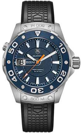 TAG HEUER Aquaracer 500M Blue Dial Men'S Diver Watch Waj1112.Ft6015 1