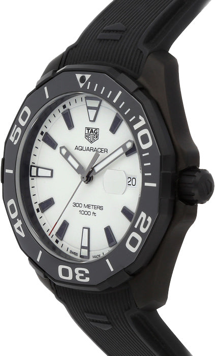 TAG HEUER Aquaracer 300M Textured White Dial Men'S Watch Way108A.Ft6141 2