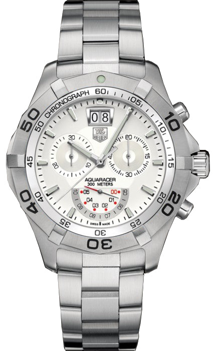 TAG HEUER Aquaracer Grande Date Silver Dial Men'S Watch Caf101B.Ba0821 1