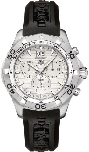 TAG HEUER Aquaracer Grande Date Guilloche Silver Dial Men'S Watch Caf101F.Ft8011 1