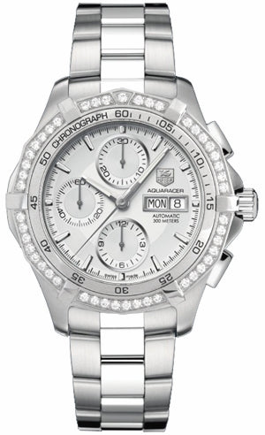 TAG HEUER Aquaracer Silver Dial Chronograph Caf2015.Ba0815 1