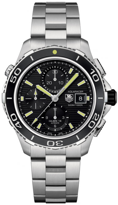 TAG HEUER Aquaracer Calibre 16 Black Dial Men'S Watch Cak2111.Ba0833 1