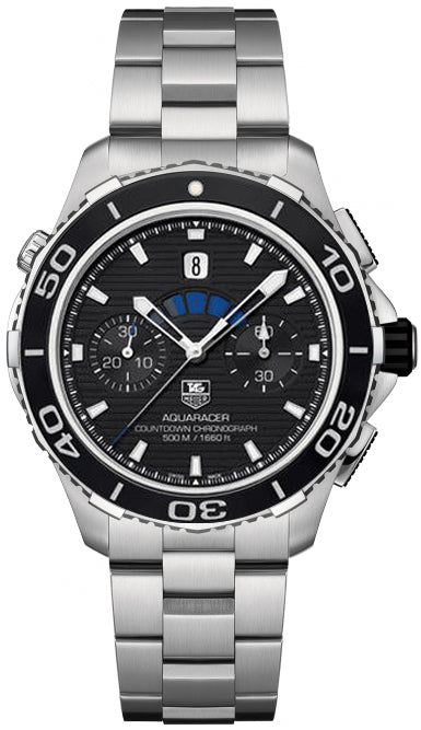 TAG HEUER Aquaracer 43Mm 500M Countdown Chronograph Men'S Watch Cak211A.Ba0833 1