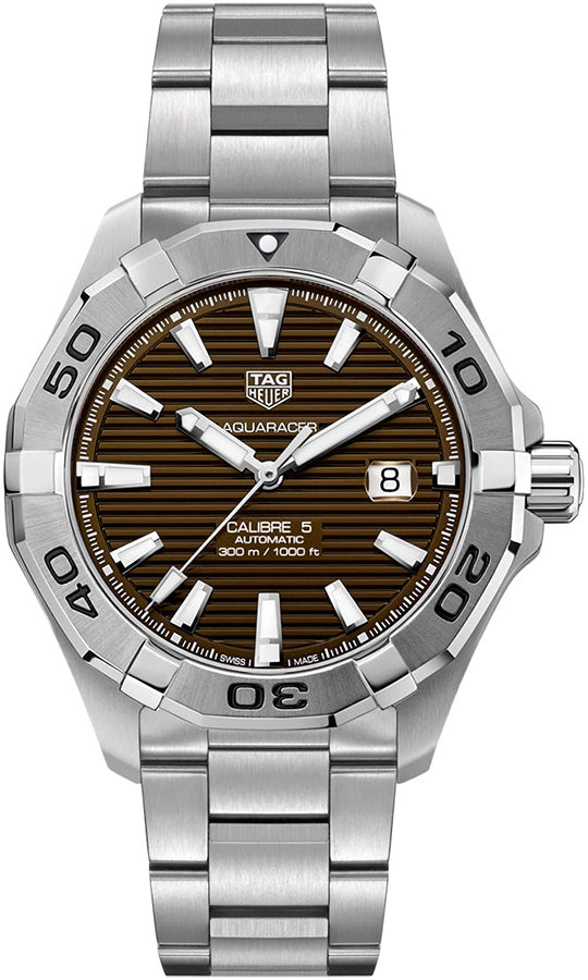 TAG HEUER Aquaracer Calibre 5 Brown Dial Men'S Watch Way2018.Ba0927 1