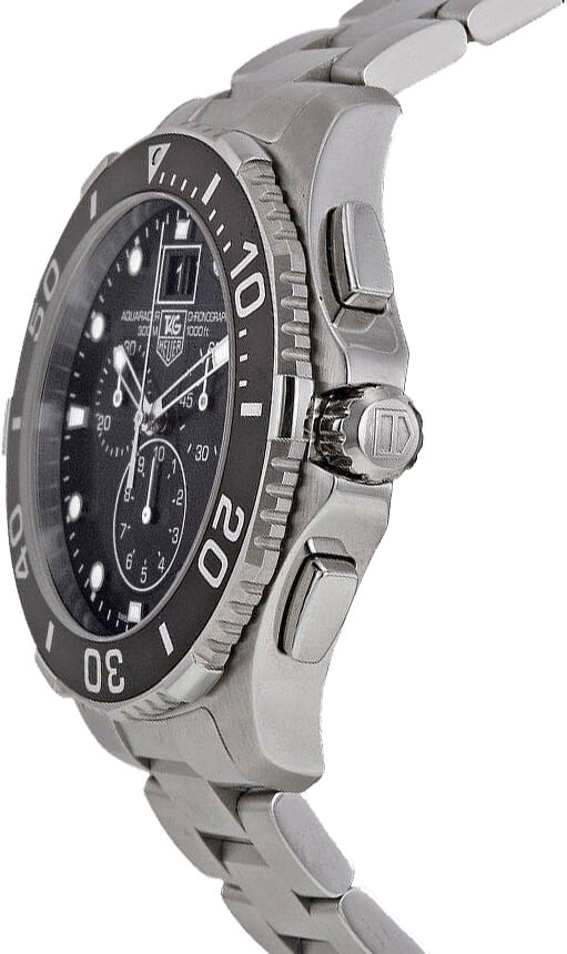 TAG HEUER Aquaracer Chronograph Black Dial Men'S Watch Can1010.Ba0821 2