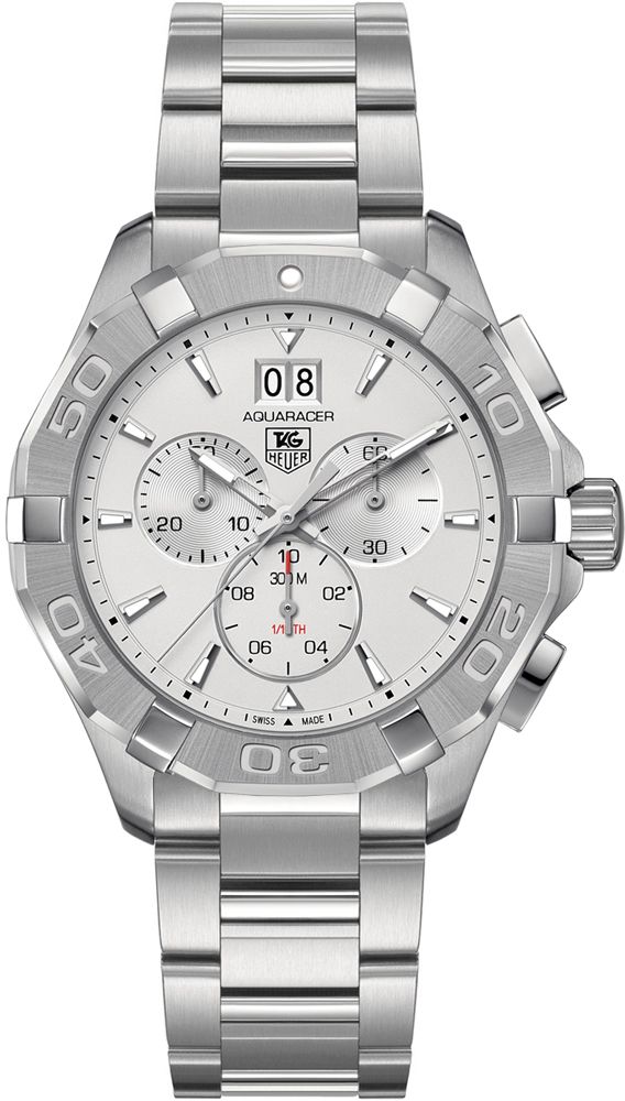 TAG HEUER Aquaracer Silver Dial Chronograph Men'S Watch Cay1111.Ba0925 1