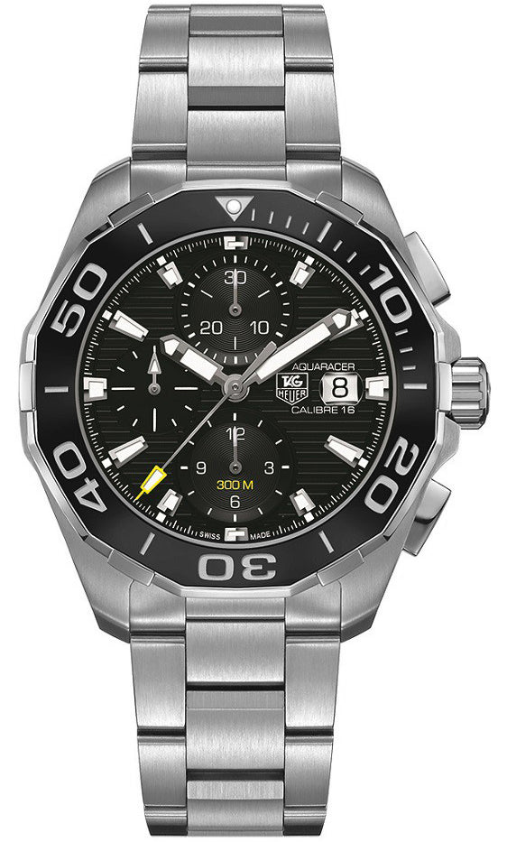 TAG HEUER Aquaracer Chronograph Black Dial Men'S Watch Cay211A.Ba0927 1