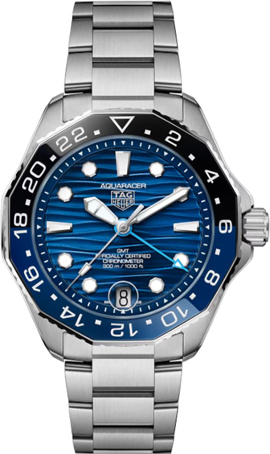 TAG HEUER Aquaracer Gmt Blue Dial Chronometer Men'S Watch Wbp5114.Ba0013 1