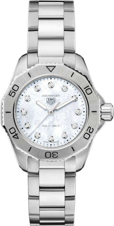 TAG HEUER Aquaracer Mother Of Pearl Diamond Dial Women'S Watch Wbp1416.Ba0622 1