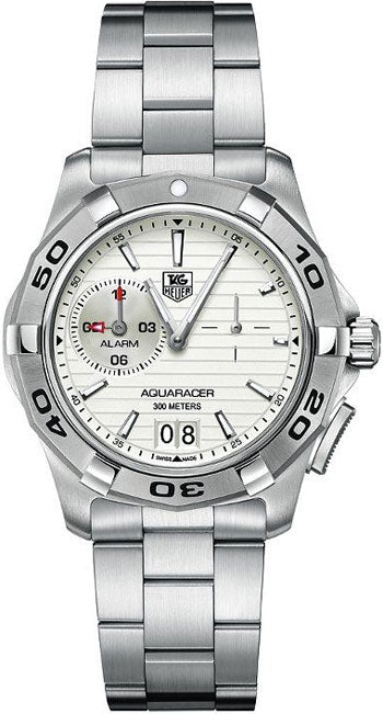 TAG HEUER Aquaracer White Dial Men'S Alarm Watch Wap111Y.Ba0831 1