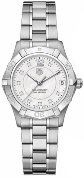 TAG HEUER Aquaracer White Pearl Diamond Dial Women'S Watch Waf1312.Ba0817 1