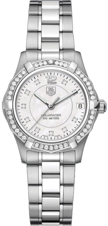 TAG HEUER Aquaracer Pearl Diamond Dial Women'S Luxury Watch Waf1313.Ba0819 1