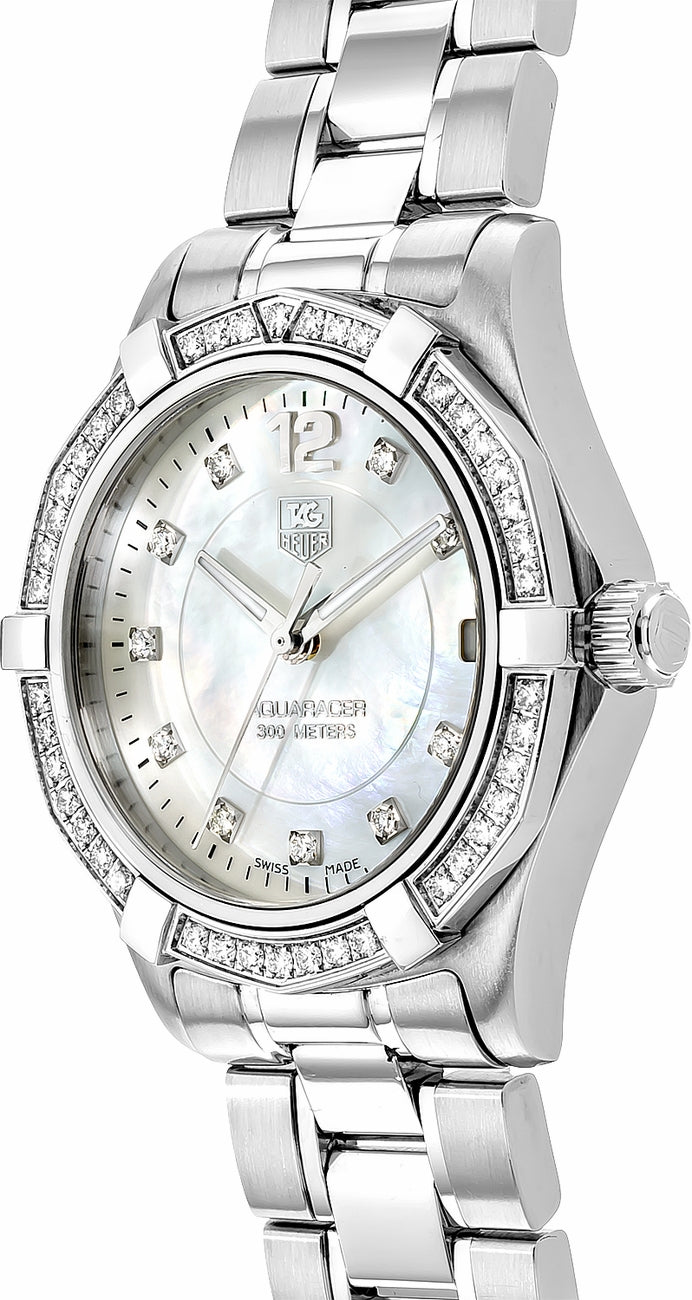 TAG HEUER Aquaracer Pearl Diamond Dial Women'S Luxury Watch Waf1313.Ba0819 2