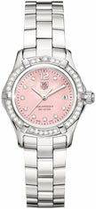 TAG HEUER Aquaracer Pink Dial Women'S Diamond Watch Waf141B.Ba0824 1