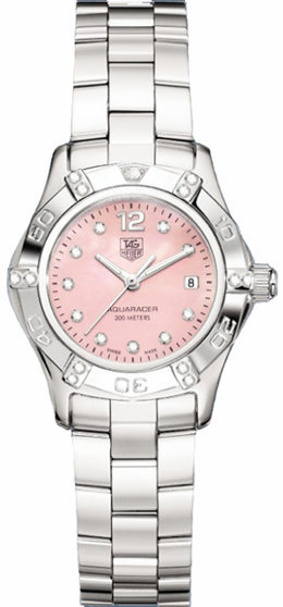 TAG HEUER Aquaracer Pink Pearl & Diamond Dial Ladies Watch Waf141H.Ba0824 1