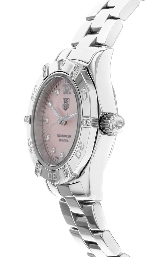 TAG HEUER Aquaracer Pink Pearl & Diamond Dial Ladies Watch Waf141H.Ba0824 2