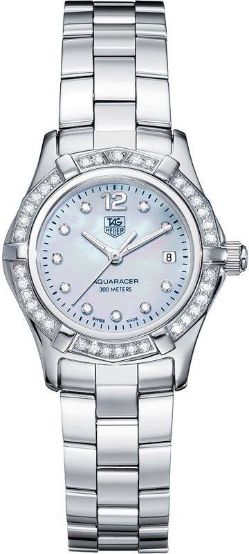 TAG HEUER Aquaracer Blue Pearl & Diamond Dial Women'S Watch Waf141J.Ba0813 1
