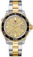 TAG HEUER Aquaracer Gold Dial Calibre 5 500M Men'S Watch Wak2121.Bb0835 1