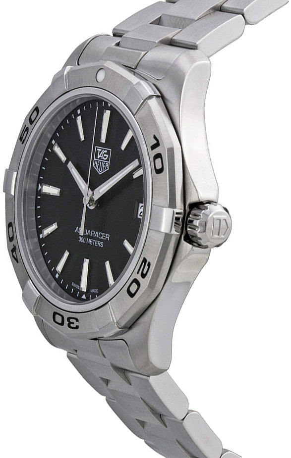 TAG HEUER Aquaracer Black Steel 300M Men'S Watch Wap1110.Ba0831 2