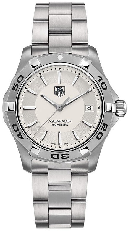 TAG HEUER Aquaracer Silver Dial Steel Men'S Watch Wap1111.Ba0831 1