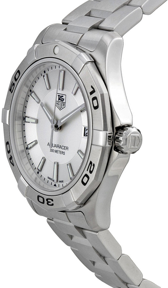 TAG HEUER Aquaracer Silver Dial Steel Men'S Watch Wap1111.Ba0831 2