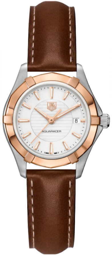 TAG HEUER Aquaracer Brown Leather Strap Women'S Watch Wap1450-Brown 1