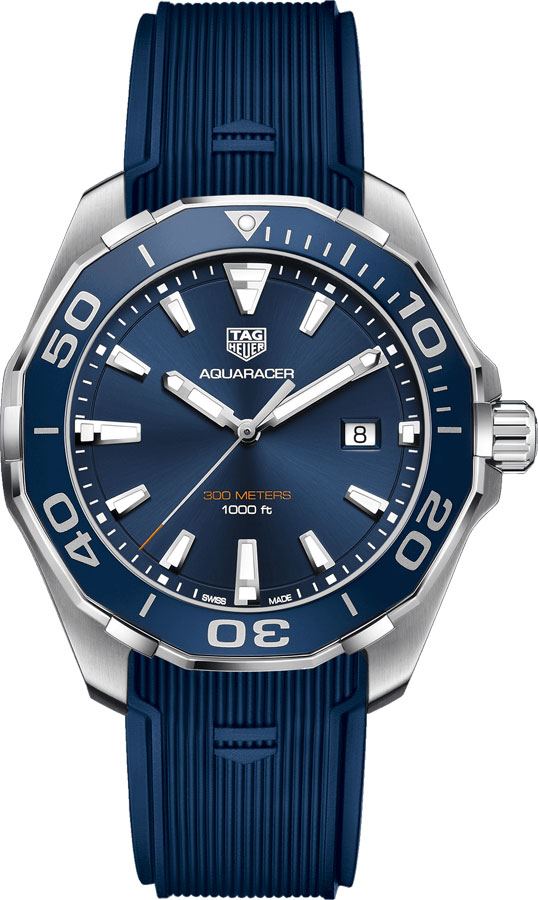 TAG HEUER Aquaracer Brushed Blue Dial Men'S Watch Way101C.Ft6153 1