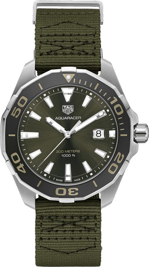 TAG HEUER Aquaracer Khaki Green Men'S Watch Way101E.Fc8222 1