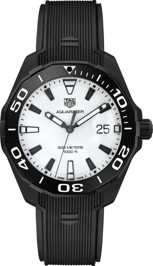 TAG HEUER Aquaracer 300M Textured White Dial Men'S Watch Way108A.Ft6141 1