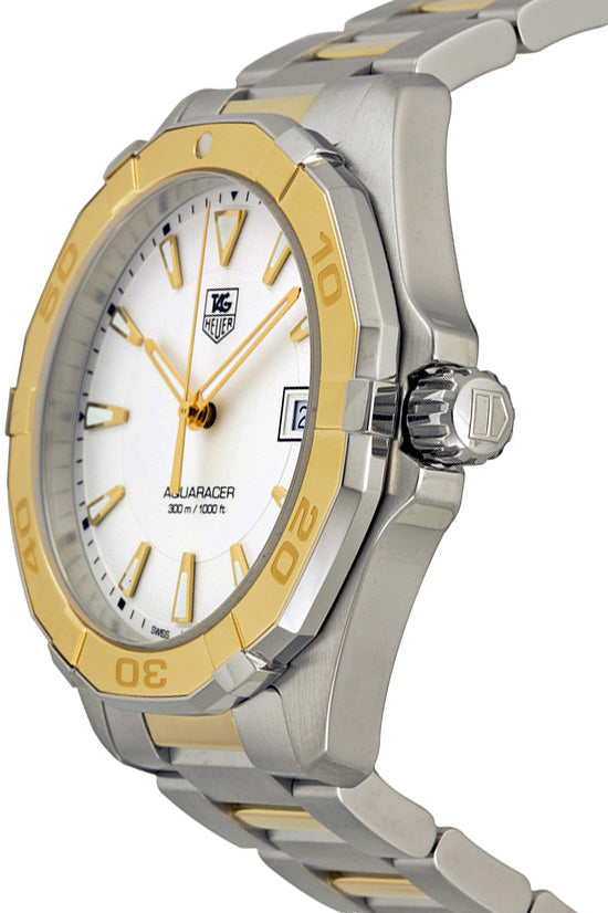 TAG HEUER Aquaracer 300M Silver & Gold Men'S Watch Way1151.Bd0912 2