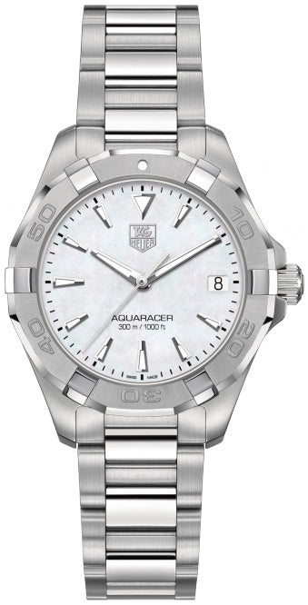 TAG HEUER Aquaracer 300M White Pearl Ladies Watch Way1312.Ba0915 1