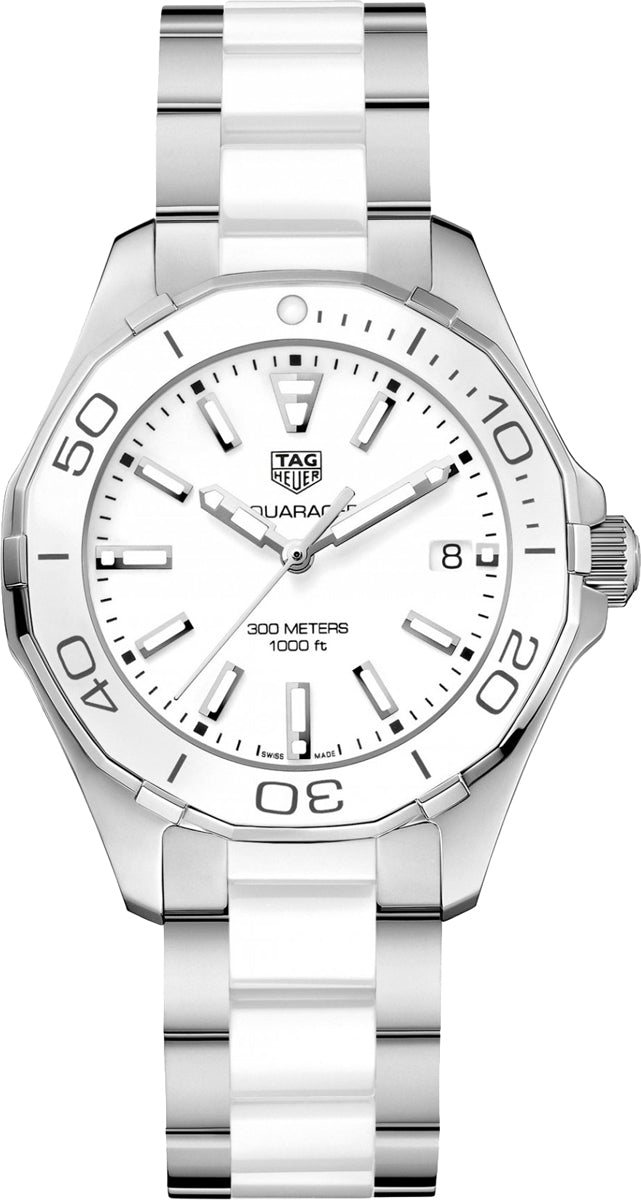 TAG HEUER Aquaracer 300M White Dial Women'S Watch Way131B.Ba0914 1