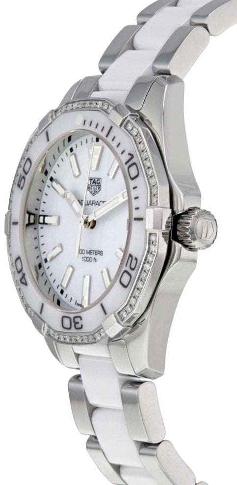 TAG HEUER Aquaracer White Dial Diamond Steel Ladies Watch Way131H.Ba0914 2
